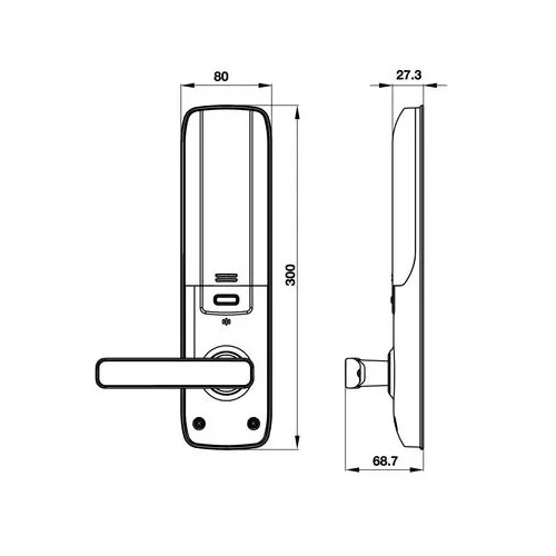 Khóa điện tử Hafele EL7800-TCS (Không bao gồm Pin)