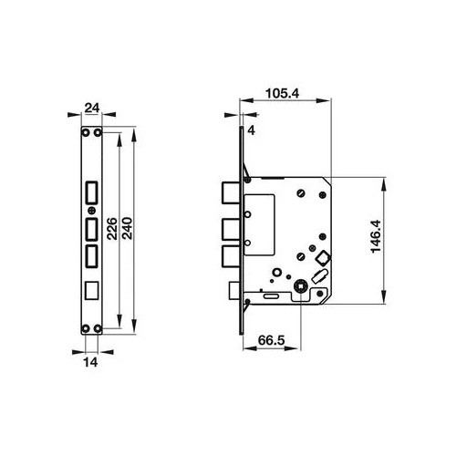 Khóa điện tử Hafele EL9500-TCS (Không bao gồm Pin)