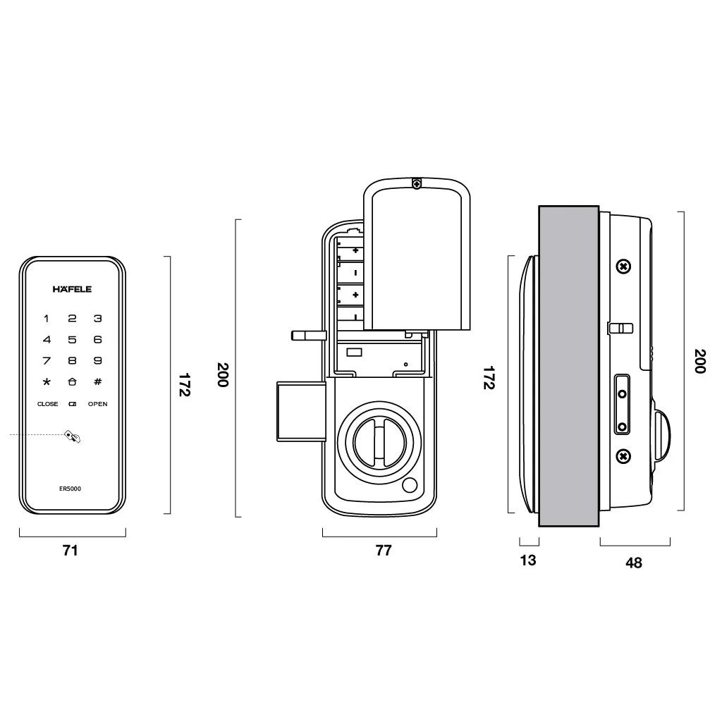 Khóa điện tử Hafele ER5000