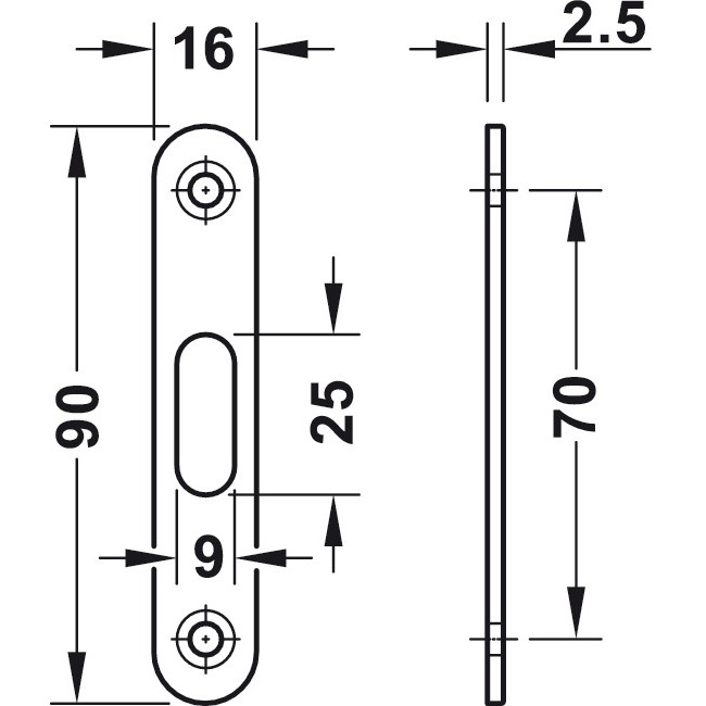 Bộ thân khóa cho cửa trượt Hafele 911.26.523
