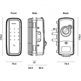 Khóa Cửa Kính Hafele 912.05.700