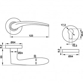Tay khóa phân thể Hafele 903.98.141